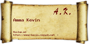 Amma Kevin névjegykártya